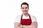 Chef With Folded Arms Stock Photo