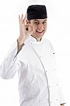 Chef With Gesture Stock Photo