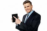 Chek Out This New Cool Tablet Device Stock Photo