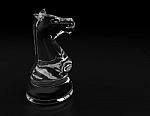 Chess Piece On Black Stock Photo