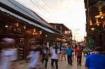 Chiang Khan's Walking Street Stock Photo