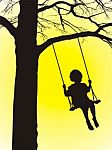 Child On Swing Stock Photo