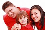 Child With Parents Stock Photo