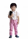 Children Handle Computer Tablet In Hand Stock Photo