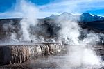 Chile. Valley Of Geysers In The Atacama Desert Stock Photo