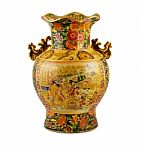 Chine Vase Gold Stock Photo