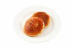 Chinese Moon Cake Wedding Dessert Dish On White Background Stock Photo