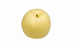 Chinese Pears Isolated Clipping Path Stock Photo