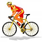 Chinese Road Cyclist Stock Photo