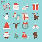 Christmas Icon Set Stock Photo