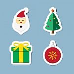 Christmas Icon Set Stock Photo