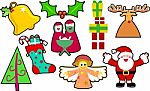 Christmas Icons Stock Photo