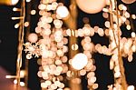 Christmas Lights Background Lights Blurred Bokeh Stock Photo