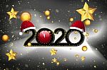 Christmas Message Wtih 2020 New Year Party Celebration Concept Stock Photo