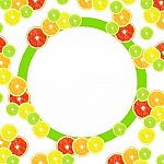 Citrus Isolated On A White Background With Frames For Design Stock Photo