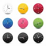 Clock Icon Color Stock Photo