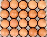 Close Up Egg In Packet Background Texture Stock Photo