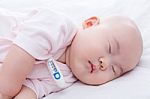 Close-up Newborn Baby Sleeping Stock Photo