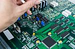 Close-up Of A Male Technician Repairing Stock Photo