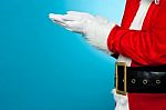 Close Up Of Open Palms Of Santa Claus Stock Photo