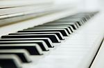 Close-up Of Piano Keyboard Centred On Ab With Plenty Of White Sp Stock Photo