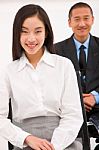 Close-up Of Smiling Young Businesswoman Stock Photo