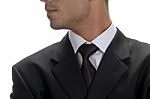 Close Up Pose Of Businessman Tie Stock Photo