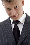 Close View Of Young Businessman Stock Photo