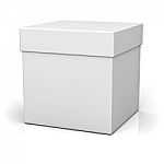 closed White Box Stock Photo