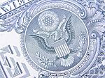 Closeup Of Detail On The Us $1 Dollar Stock Photo