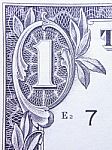 Closeup Of Detail On The Us $1 Dollar Stock Photo