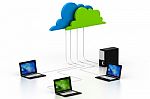 Cloud Computing Devices Stock Photo