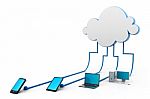 Cloud Computing Devices Stock Photo