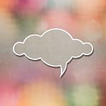 Cloud Paper On Colorful Paper Background Stock Photo