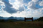 Cloudy Sky View Point At Monk Crubasai Stock Photo