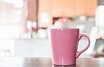 Coffee Mug In Coffee Shop Stock Photo