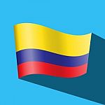 Colombia Flag  Icon Stock Photo