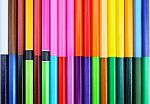 Colored Pencils On White Background Stock Photo