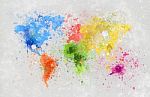 Colorful Abstract World Map Stock Photo