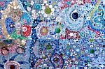 Colorful Glass Mosaic Art And Abstract Wall Backgr Stock Photo