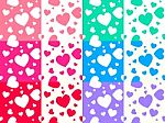 Colorful Heart Pattern Stock Photo