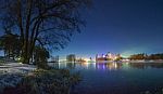 Colorful Landscape With Ancient Castle Stock Photo