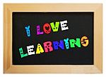 Colorful Letters With I Love Learning Stock Photo