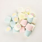 Colorful Marshmallow On White Background Stock Photo