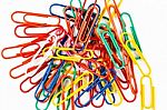 Colorful Paper Clips Stock Photo