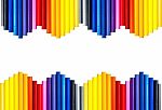 Colorful Pencil On White Background Stock Photo