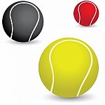 Colorful Tennis Balls Stock Photo