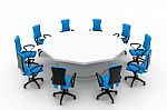 Conference Table And Chairs Stock Photo