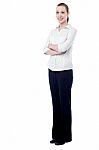 Confident Business Woman Posing Stock Photo