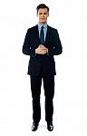 Confident Businessman Standing Stock Photo